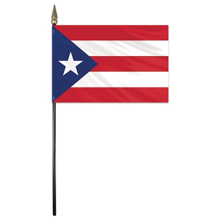 Global Flags Unlimited Puerto Rico Stick Flag 4"x6" E Gloss 200774